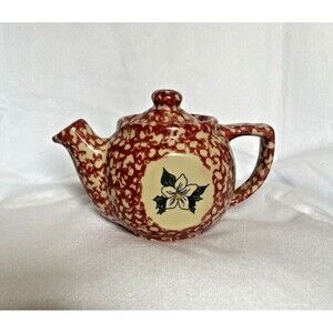 Mini Teapot Rose Spongeware Henn